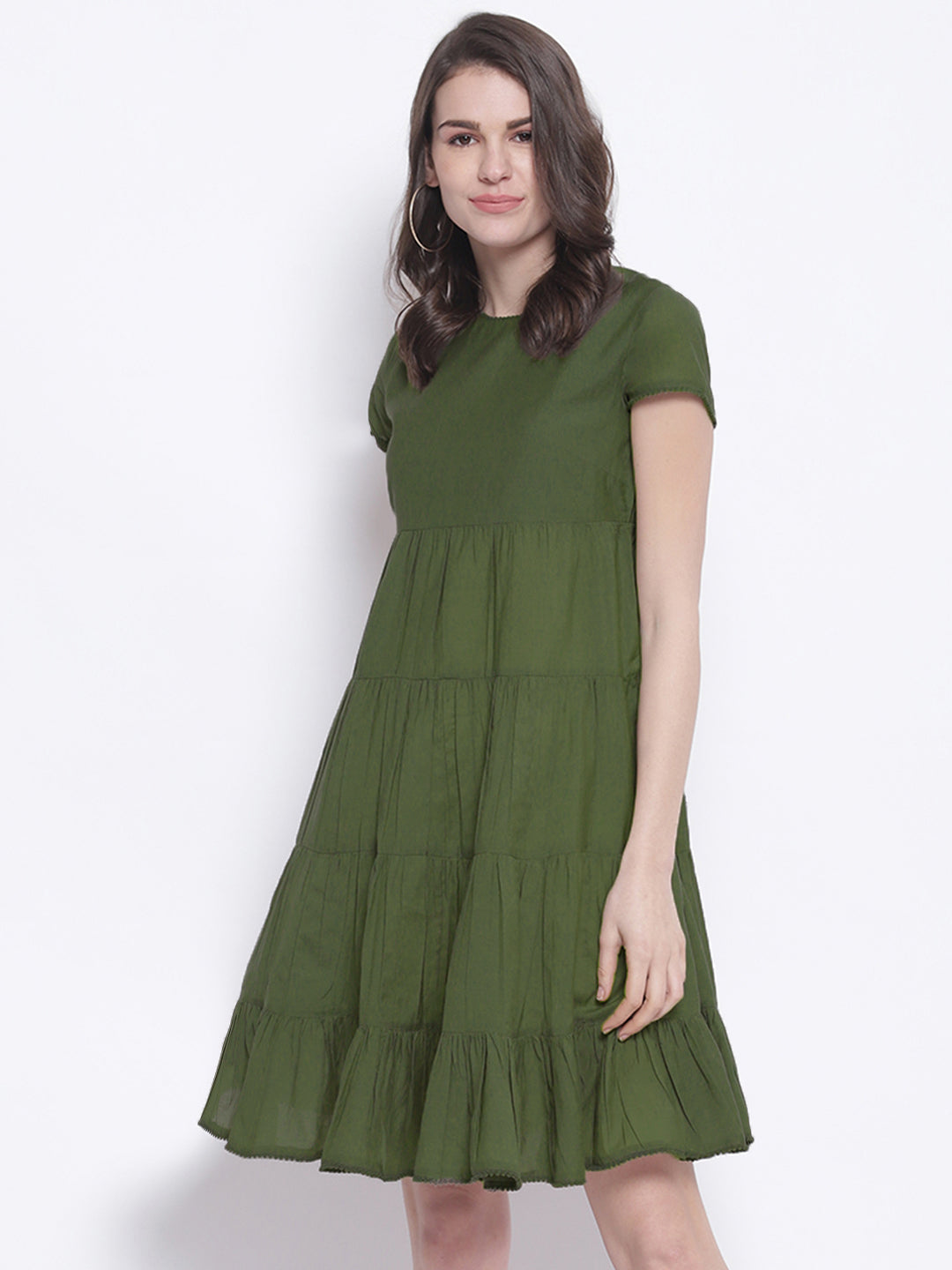 Olive Short A-line Dress